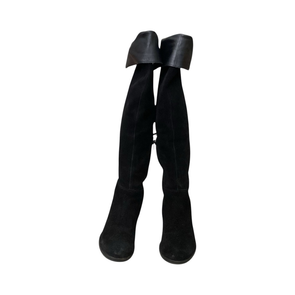 Steve Madden Orabela Black Suede Leather Over-the-Knee Boots - Picture 3 of 8